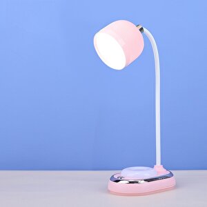 Klasik Dokunmatik Masa Lambası, Pembe, 45x14