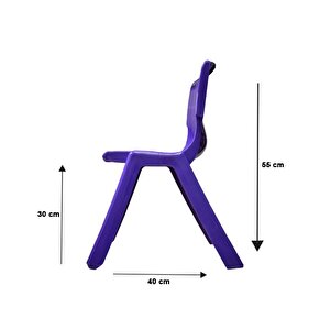1.kalite Kırılmaz Çocuk Sandalyesi – Kreş Ve Anaokulu Sandalyesi Mor 3 Adet