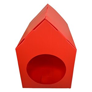 Özel Üretim Plastik Kedi Evi Kırmızı