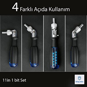 10 U 1 Arada Circirli Çift Yönlü Tornavida Seti Ks-840047