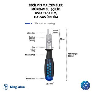 Kingsdun 10 U 1 Arada Circirli Çift Yönlü Tornavida Seti Ks-840047