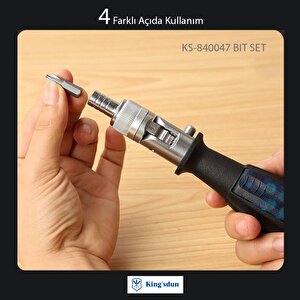 Kingsdun 10 U 1 Arada Circirli Çift Yönlü Tornavida Seti Ks-840047