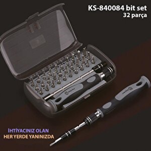 32 Si 1 Arada Manyetik Hassas Tornavida Seti Ks-840084