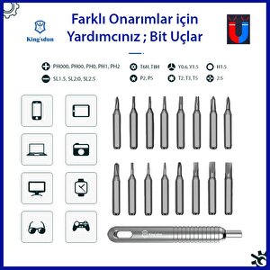 20 Si 1 Arada Manyetik Mini Tornavida Seti Ks-840016