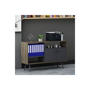 Lagomood İrony Maxi Ofis Dolabı Antrasit Ceviz Antrasit Ceviz