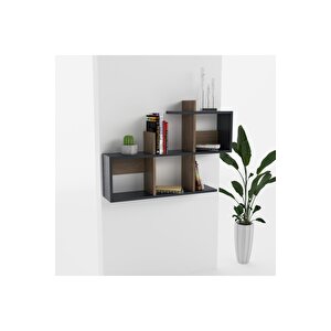 Lagomood Eny Duvar Rafı Antrasit Ceviz Antrasit Ceviz
