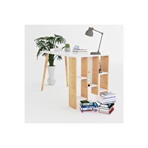 Lagomood Vi̇to Çalışma Masası Meşe-beyaz Beyaz - Meşe