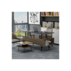 Lagomood İrony İnfy Ofis Takımı Antrasit Ceviz Antrasit Ceviz