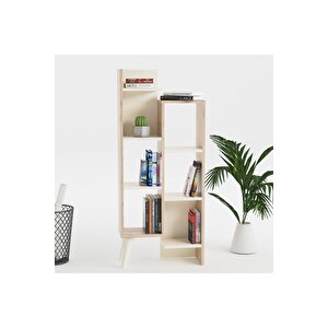 Lagomood Evren Kitaplık Beyaz  Meşe Beyaz - Meşe
