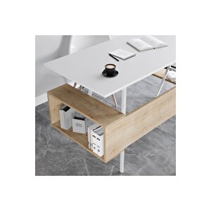 Lagomood İrony Çalışma Masası Meşe-beyaz Beyaz - Meşe