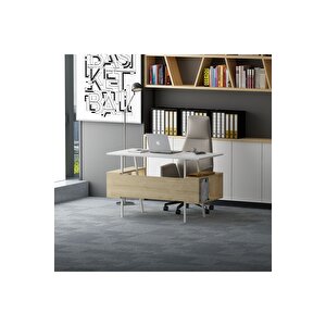 Lagomood İrony Çalışma Masası Meşe-beyaz Beyaz - Meşe