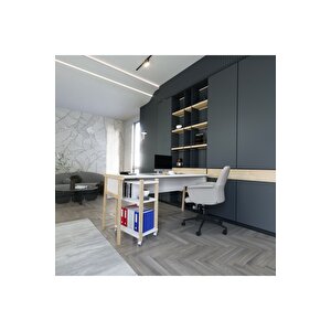 Lagomood Zenith Kitaplık Beyaz Meşe