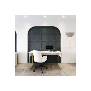 Lagomood Zenith Çalışma Masası 150cm Beyaz Meşe Beyaz - Meşe