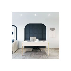 Lagomood Zenith Çalışma Masası 150cm Beyaz Meşe