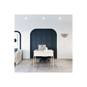 Lagomood Zenith Çalışma Masası 90cm Beyaz Meşe Beyaz - Meşe