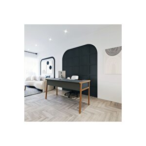 Lagomood Zenith Çalışma Masası 150cm Antrasit Ceviz Antrasit Ceviz