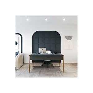 Lagomood Zenith Çalışma Masası 150cm Antrasit Ceviz Antrasit Ceviz