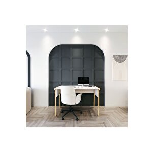 Lagomood Zenith Çalışma Masası 120cm Beyaz Meşe Beyaz - Meşe