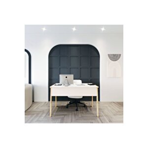 Lagomood Zenith Çalışma Masası 120cm Beyaz Meşe