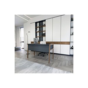 Lagomood Zenith Çalışma Masası 120cm Antrasit Ceviz Antrasit Ceviz