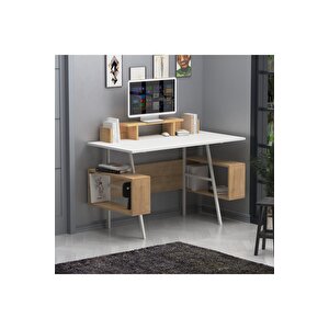 Lagomood İrony Plus Çalışma Masası Meşe-beyaz Beyaz - Meşe