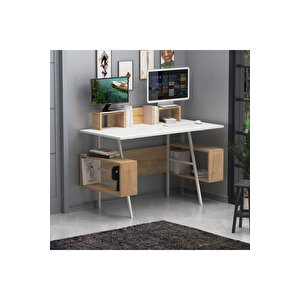 Lagomood İrony Plus Çalışma Masası Meşe-beyaz Beyaz - Meşe