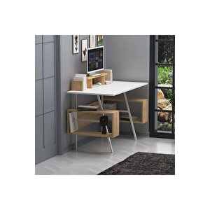 Lagomood İrony Plus Çalışma Masası Meşe-beyaz Beyaz - Meşe