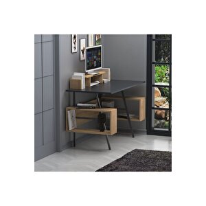 Lagomood İrony Plus Çalışma Masası Antrasit-meşe Antrasit Meşe