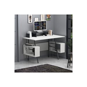 Lagomood İrony Plus Çalışma Masası Beyaz Beyaz