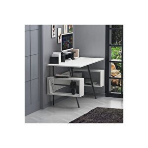 Lagomood İrony Plus Çalışma Masası Beyaz Beyaz