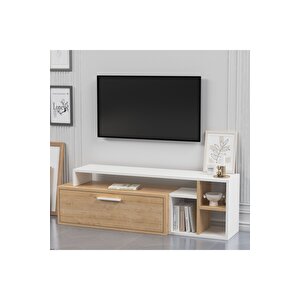 Lagomood Karamel Tv Ünitesi Beyaz Meşe