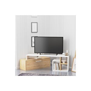 Lagomood Karamel Tv Ünitesi Beyaz Meşe