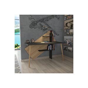 Lagomood Si̇de Çalışma Masası Antrasit-meşe Antrasit Meşe