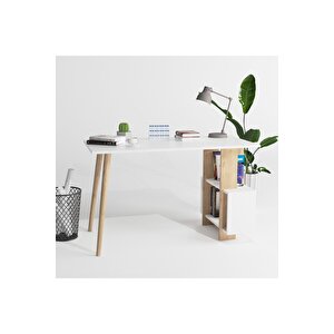 Lagomood Si̇de Çalışma Masası Meşe-beyaz Beyaz - Meşe