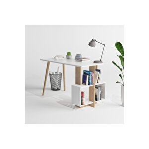 Lagomood Si̇de Çalışma Masası Meşe-beyaz Beyaz - Meşe