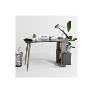 Lagomood Si̇de Çalışma Masası Antrasit-ceviz