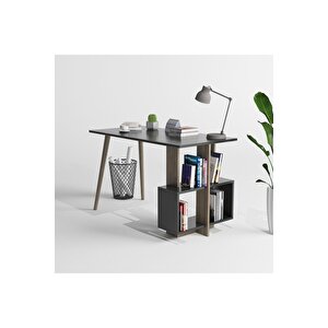 Lagomood Si̇de Çalışma Masası Antrasit-ceviz
