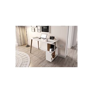 Lagomood Si̇de Çalışma Masası Beyaz-ceviz Beyaz - Ceviz