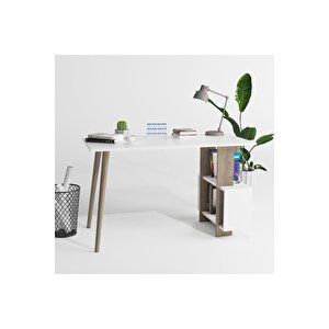 Lagomood Si̇de Çalışma Masası Beyaz-ceviz Beyaz - Ceviz