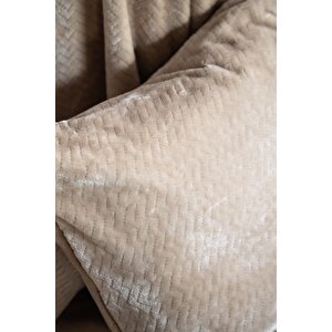 Cift Kisilik  Yatak Ortusu Nevresim Set Tammy Beige  - Yatak Ortusu