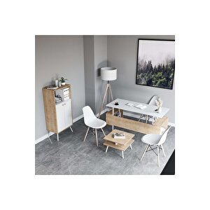 Lagomood İrony Rasha Ofis Takımı  Beyaz Meşe Beyaz - Meşe