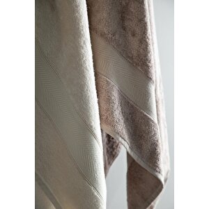 90x150 4lu Havlu Seti Lotus Ekru-vizon - Banyo Seti̇
