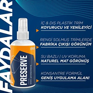 Gyeon Q²m Preserve İç Dış Plastik Trim Yenileyici Ve Koruyucu - 250 Ml -mat Görünüm Plastik Onarıcı