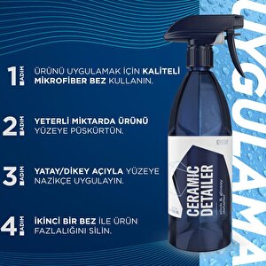 Gyeon Q²m Ceramicdetailer Seramik Yüzey Detaylandırıcı Ve Parlatıcı - 500 Ml -su İtici Oto Cila