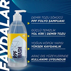 Gyeon Q²m Ppf Wash Ppf Folyo Kaplı Araçlara Özel Yıkama Şampuanı - 500 Ml -demir Tozu Sökücü