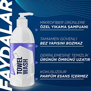 Gyeon Q²m Towelwash Mikrofiber Bez Havlu Eldiven Keçe Ped Yıkama Şampuanı - 500 Ml