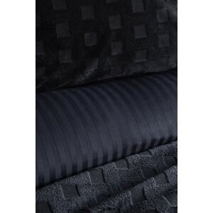 King Size Unique Touch Nev. Tkm. Times Black - Nevresim