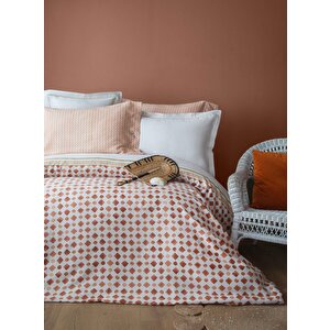 King Size Tencel Baskılı Nevresi̇m Takimi Terra Terracota - Nevresim