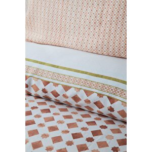 King Size Tencel Baskılı Nevresi̇m Takimi Terra Terracota - Nevresim