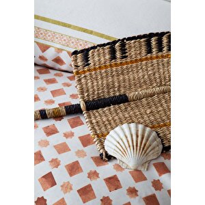 King Size Tencel Baskılı Nevresi̇m Takimi Terra Terracota - Nevresim